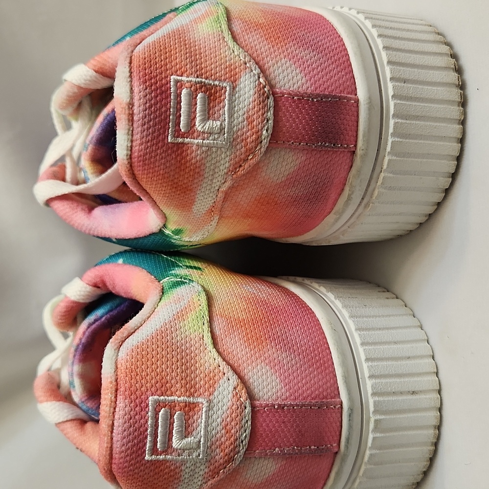 Fila Tie-Dye Panache Sandblast Colorful Rainbow Platform Sneakers (W Size 9) - Picture 11 of 15